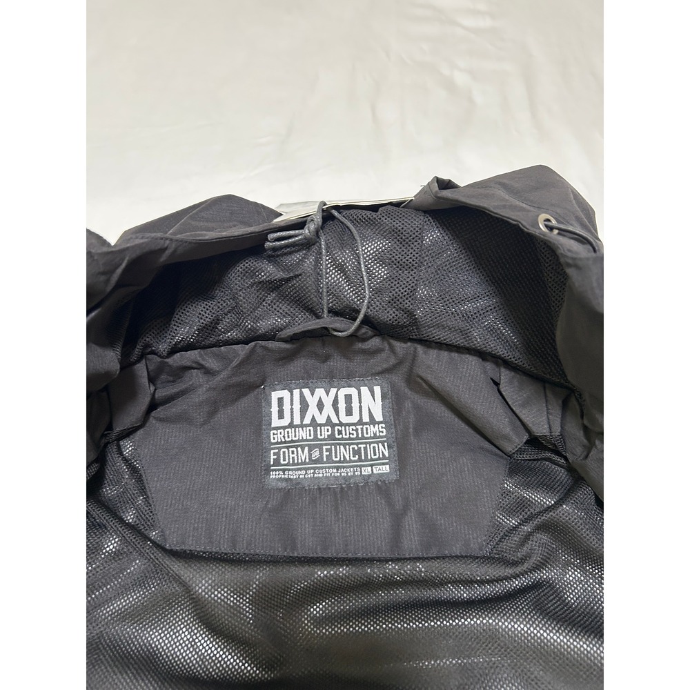 Dixxon Flannel Co Mens Hooded Windbreaker Jacket Black Grey Colorblock XL Tall - Picture 11 of 13